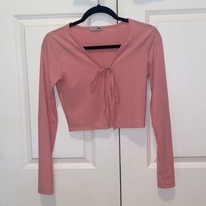 Crop Tie-Front Cardigan